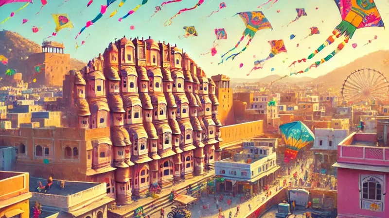 जयपुर में पतंगबाजी — आकाश में रंगों का उत्सव